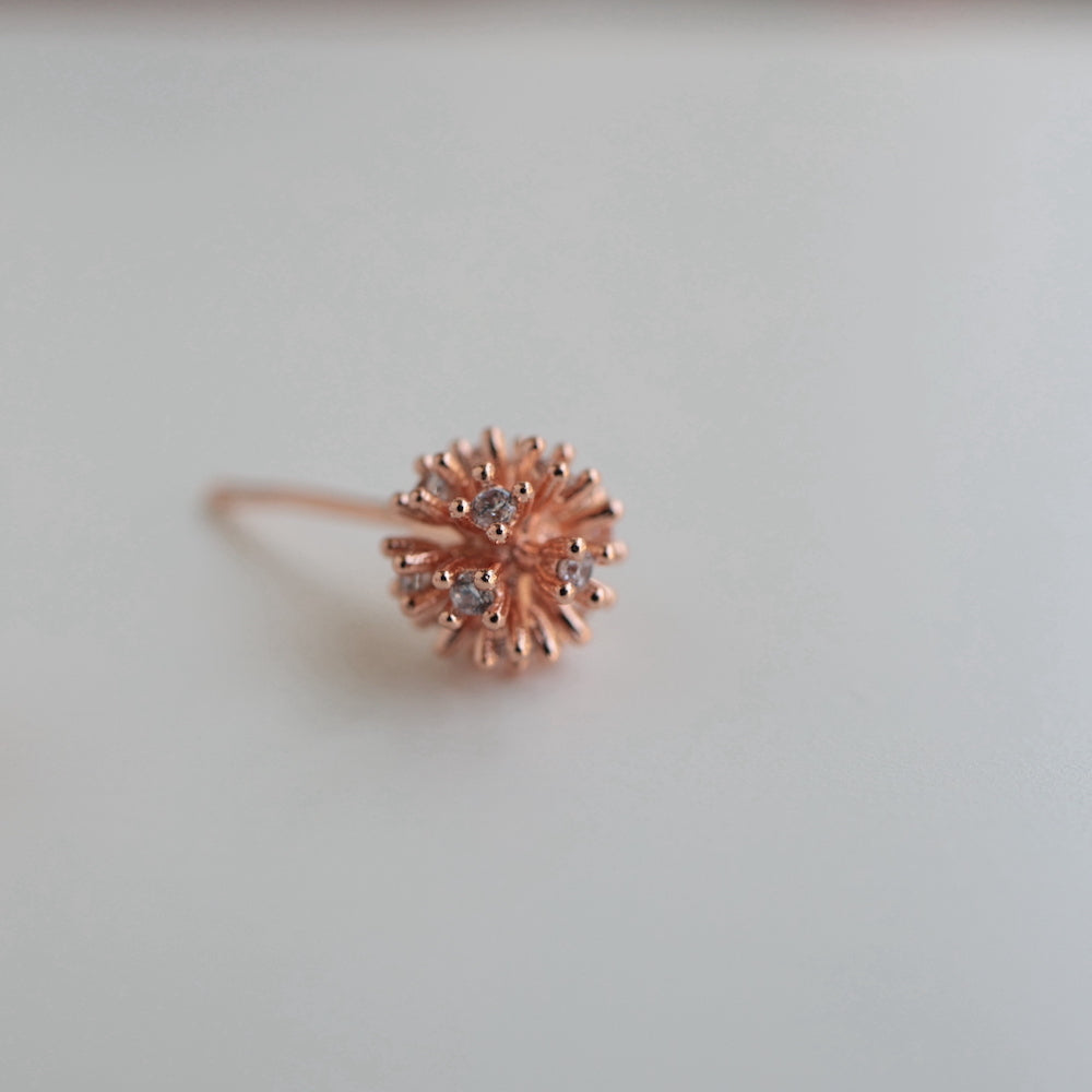 P061 silver925 dandelion fluff minimum pierce