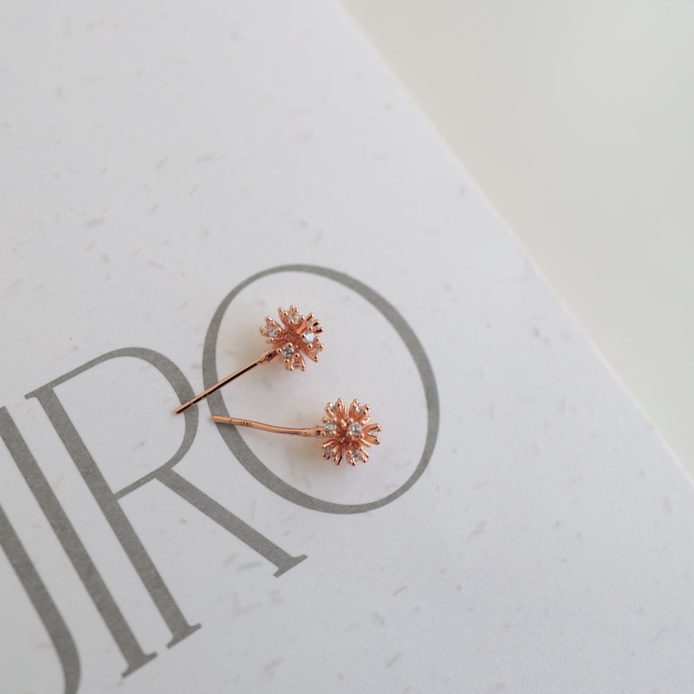 P061 silver925 dandelion fluff minimum pierce