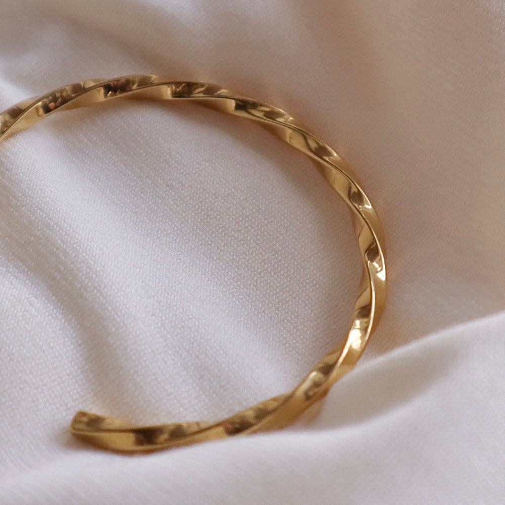 N060 stainless twist bangle