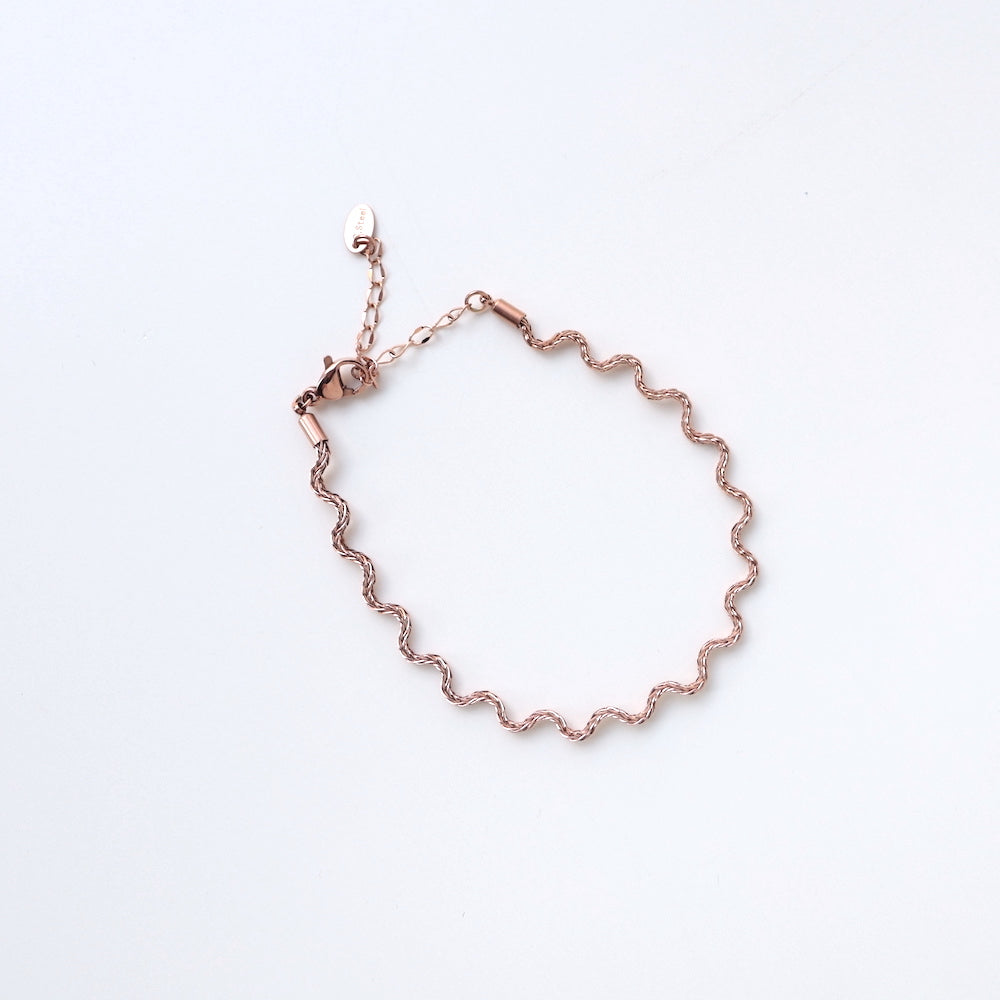 N255 stainless wave chain bracelet