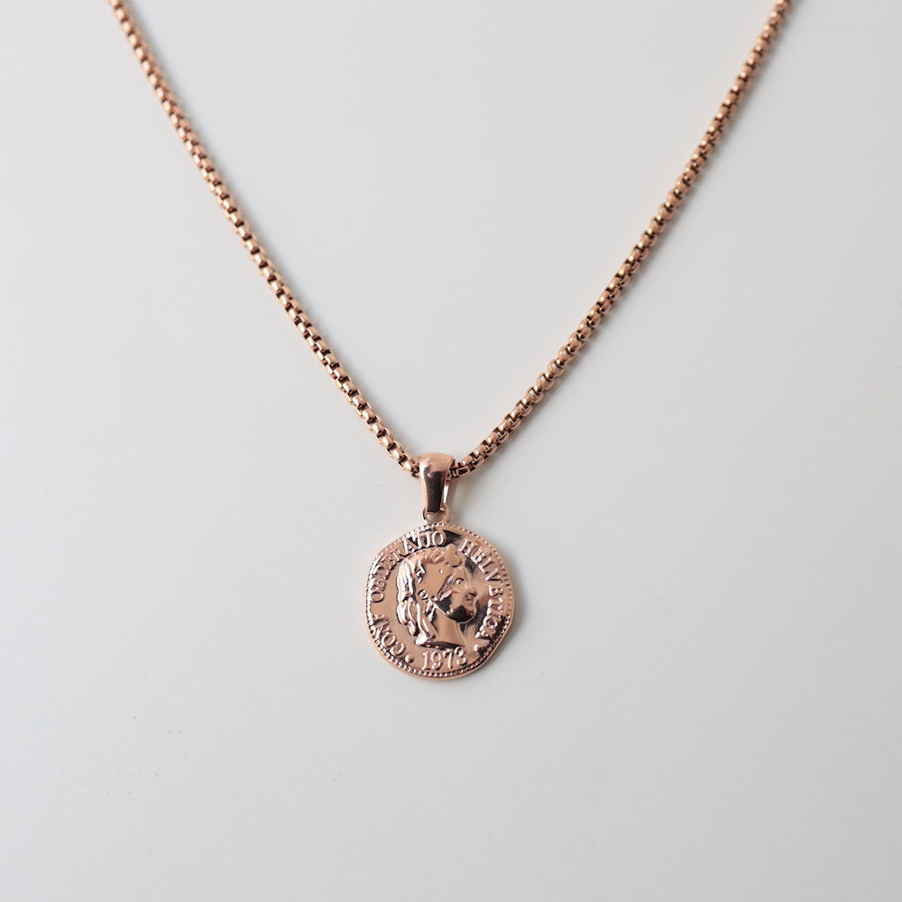 N136 stainless coin pendant