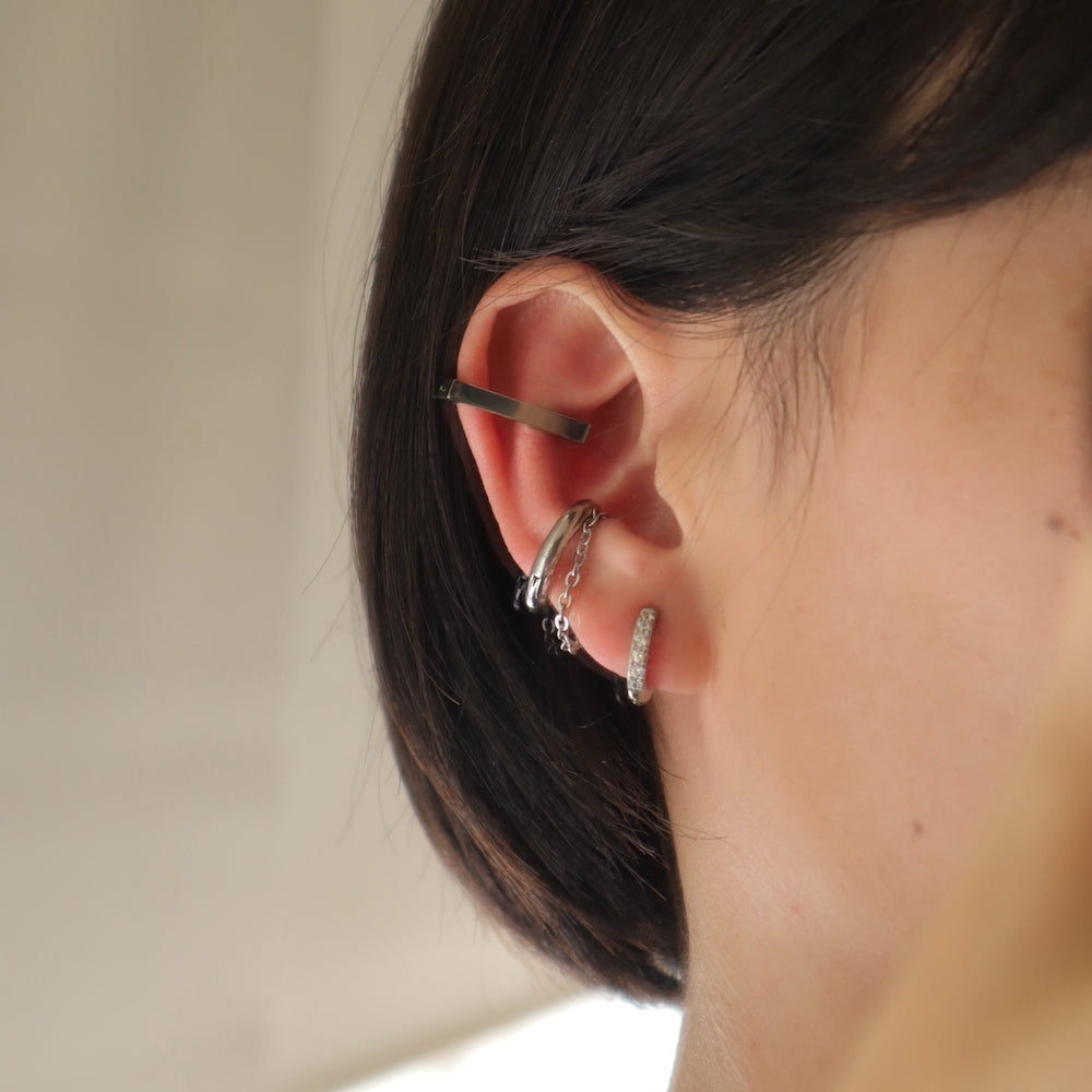 C004 stainless 5 types simple ear cuff