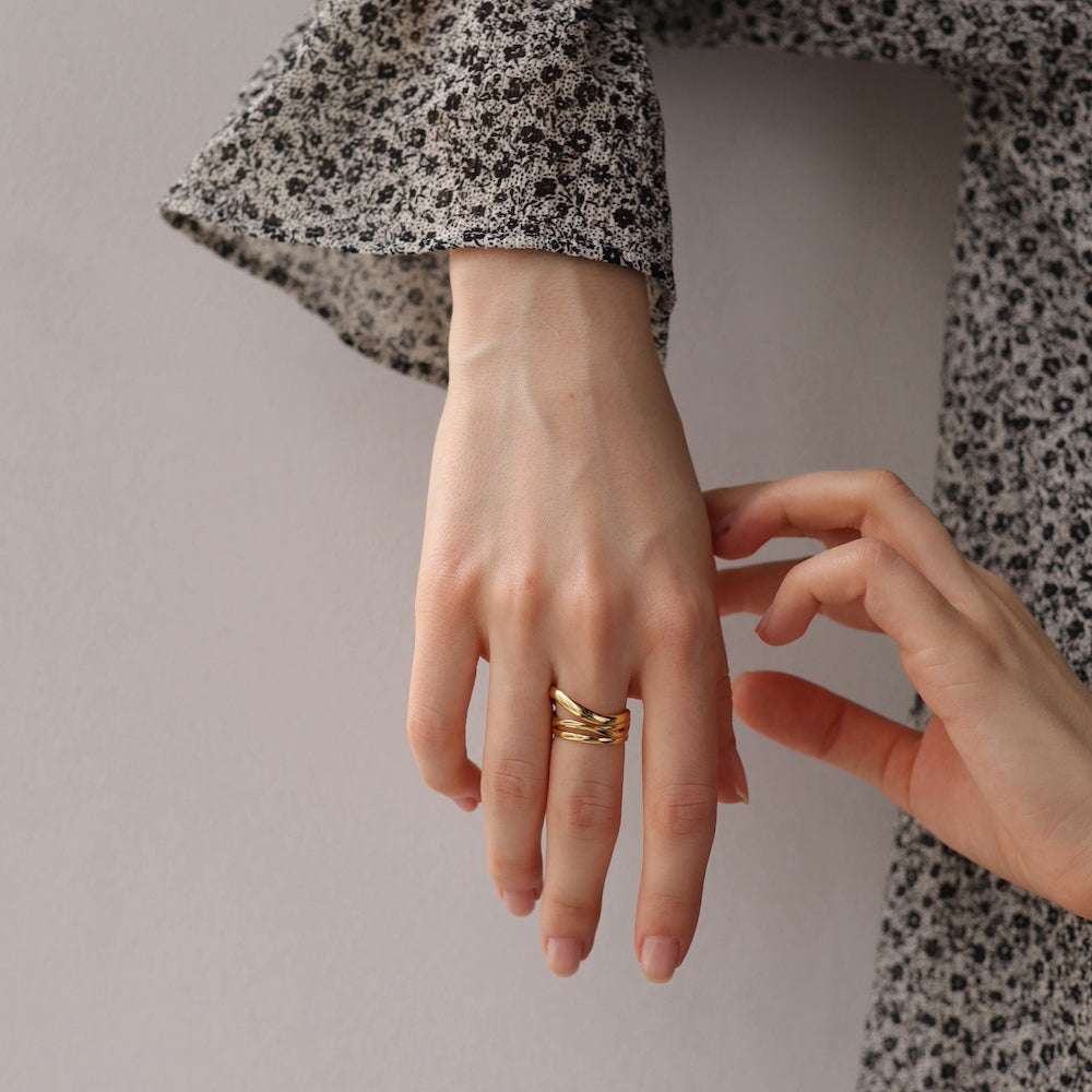 C009 silver925 cross volume earcuff ring