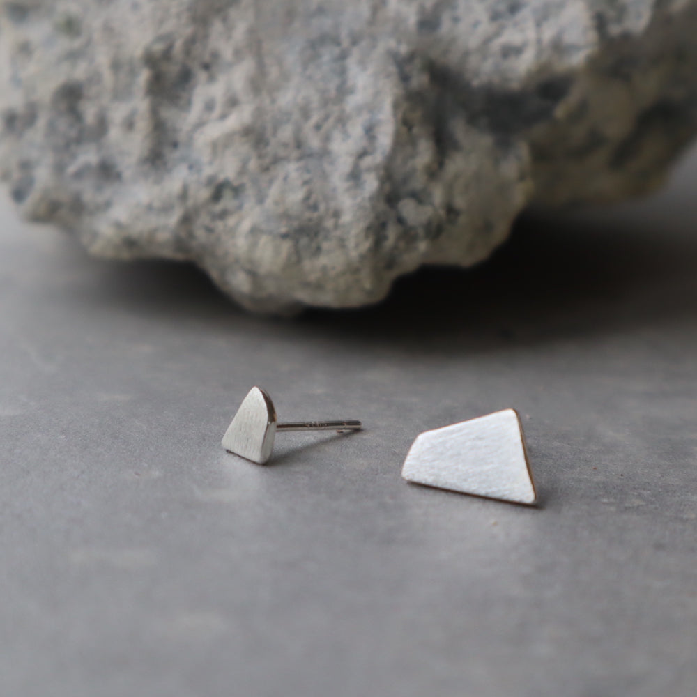 P070 silver925 asymmetry square minimum pierce