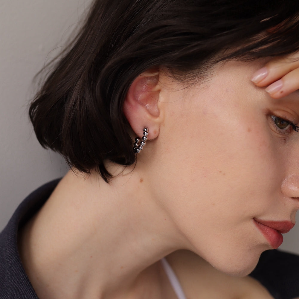 P165 stainless TSUBU-TUBU ball hoop pierce