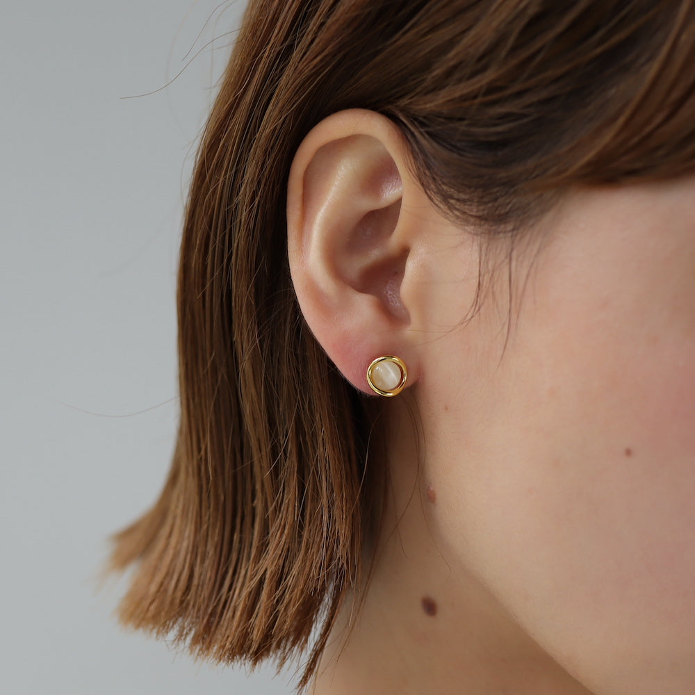 P347 silver925 synthetic cat's eye minimum pierce