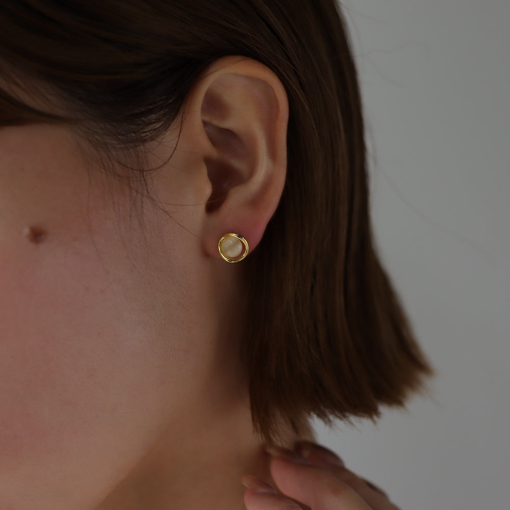 P347 silver925 synthetic cat's eye minimum pierce