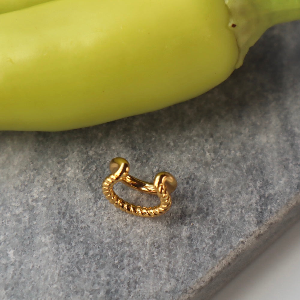 C013 stainless double ear cuff