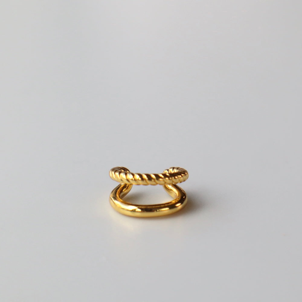 C013 stainless double ear cuff