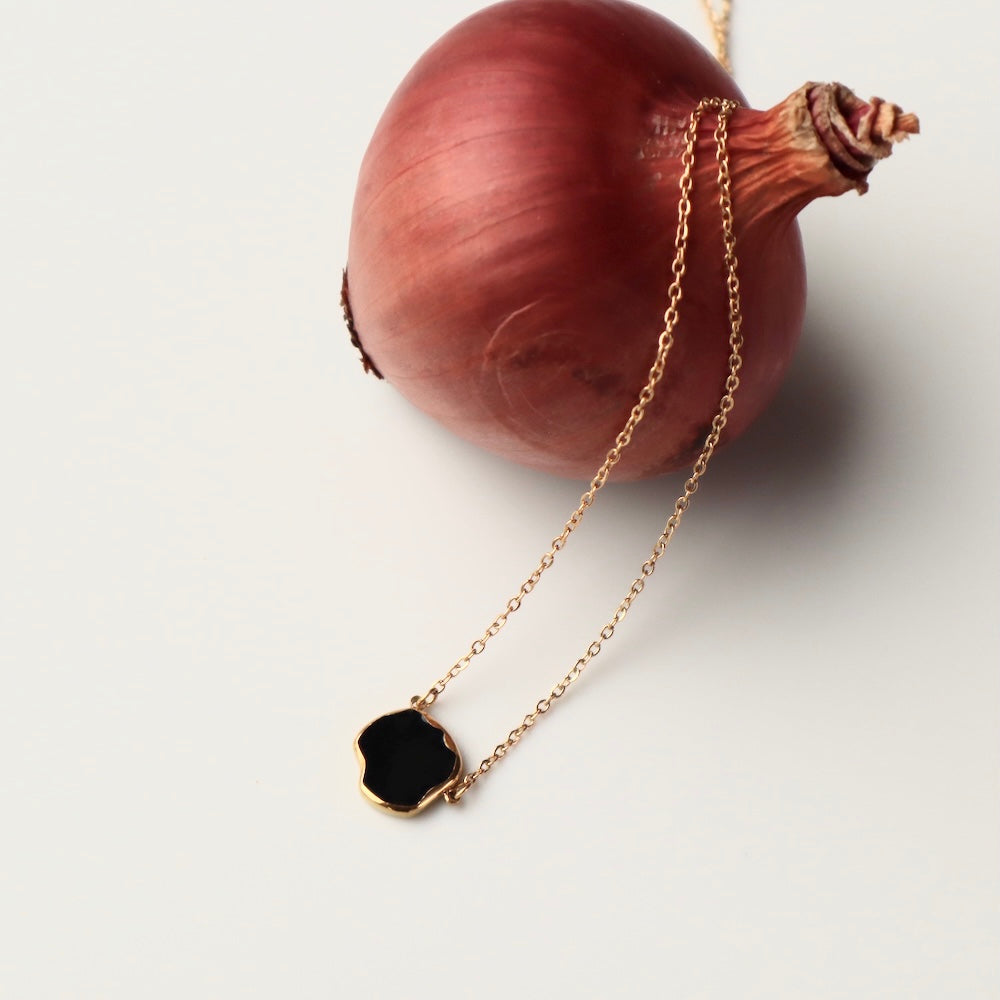 N179 stainless plate necklace