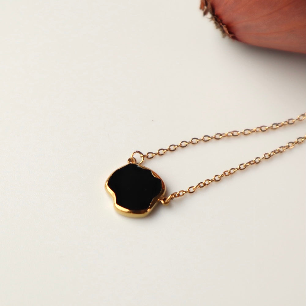N179 stainless plate necklace