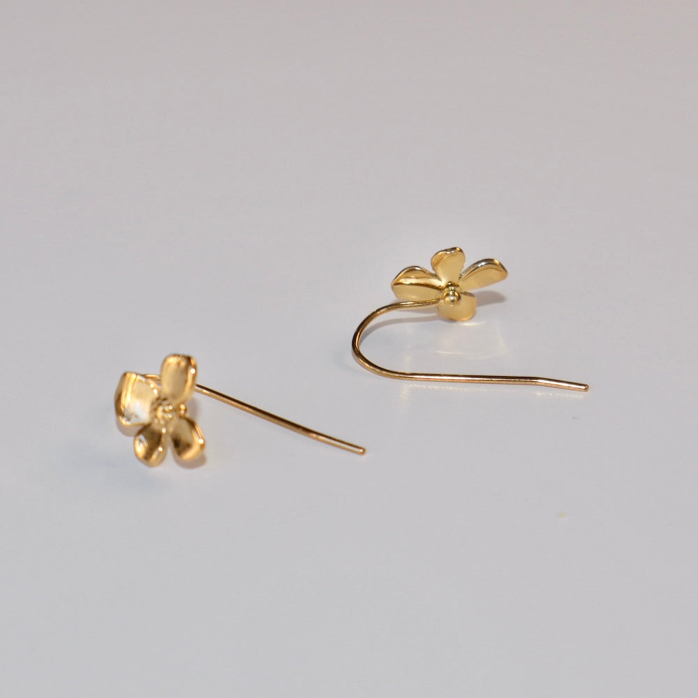 P270 stainless gold flower hook pierce