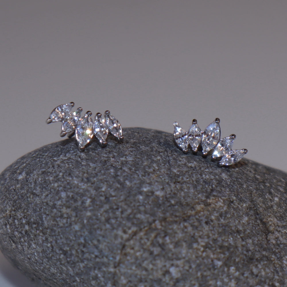P457 stainless marquise cut pierce