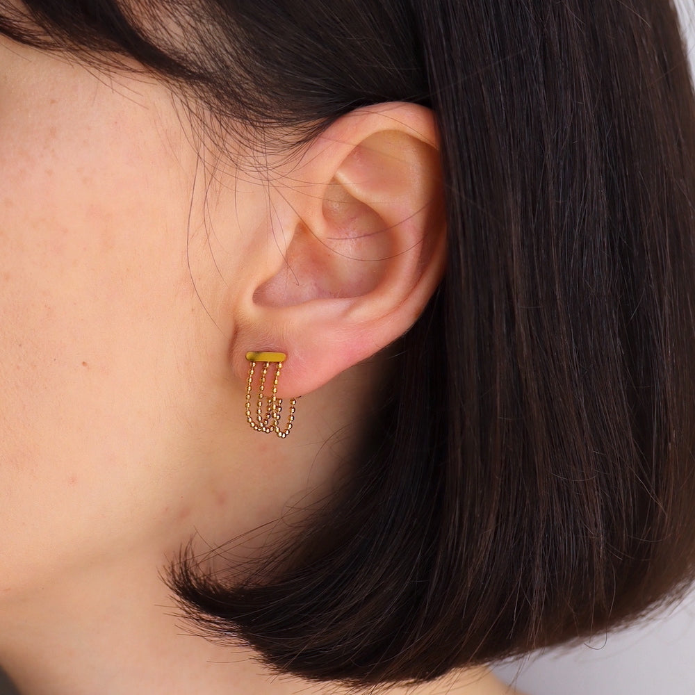 P305 stainless chain hoop pierce