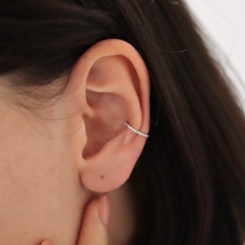 C124 silver925 brilliant slim earcuff