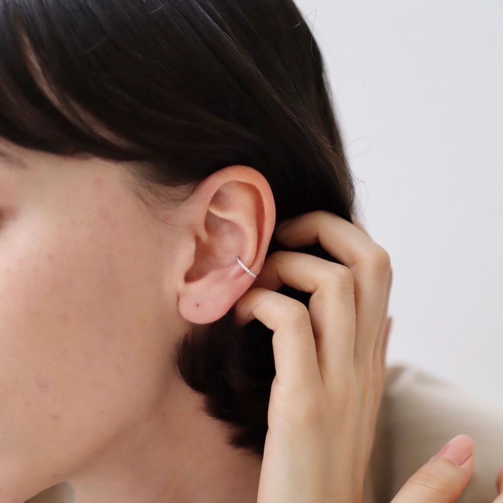 C124 silver925 brilliant slim earcuff