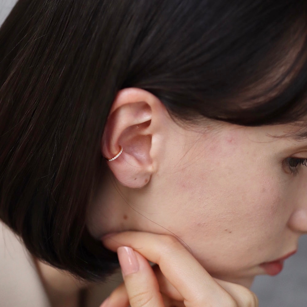 C124 silver925 brilliant slim earcuff