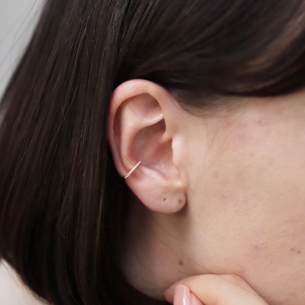 C124 silver925 brilliant slim earcuff