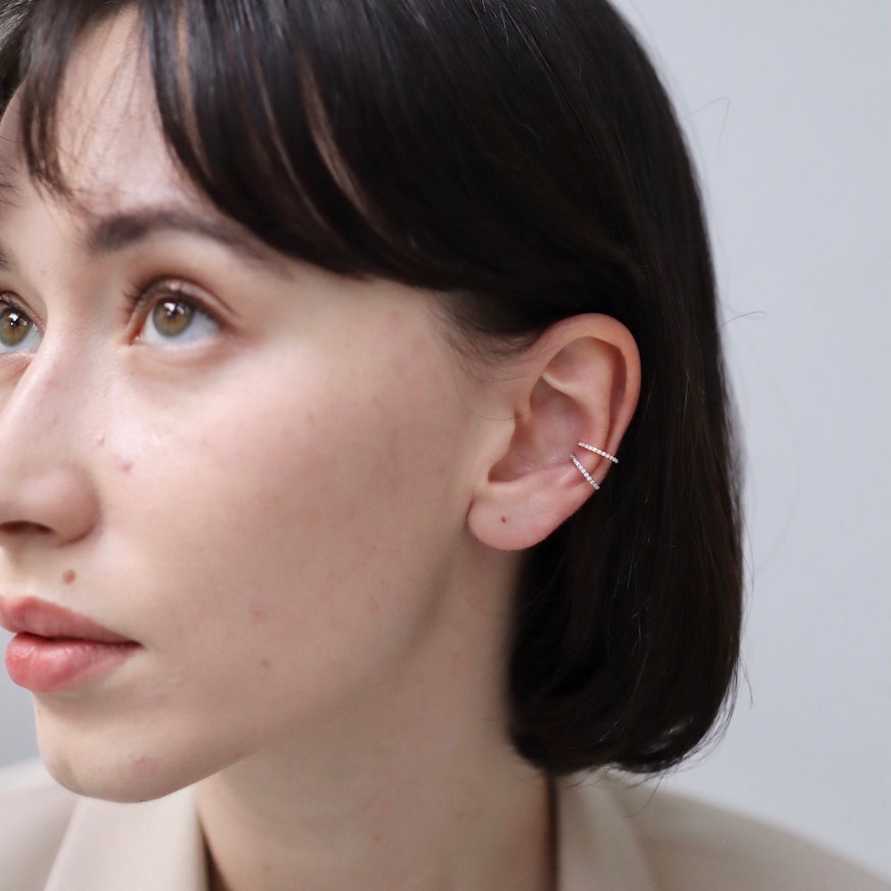 C124 silver925 brilliant slim earcuff