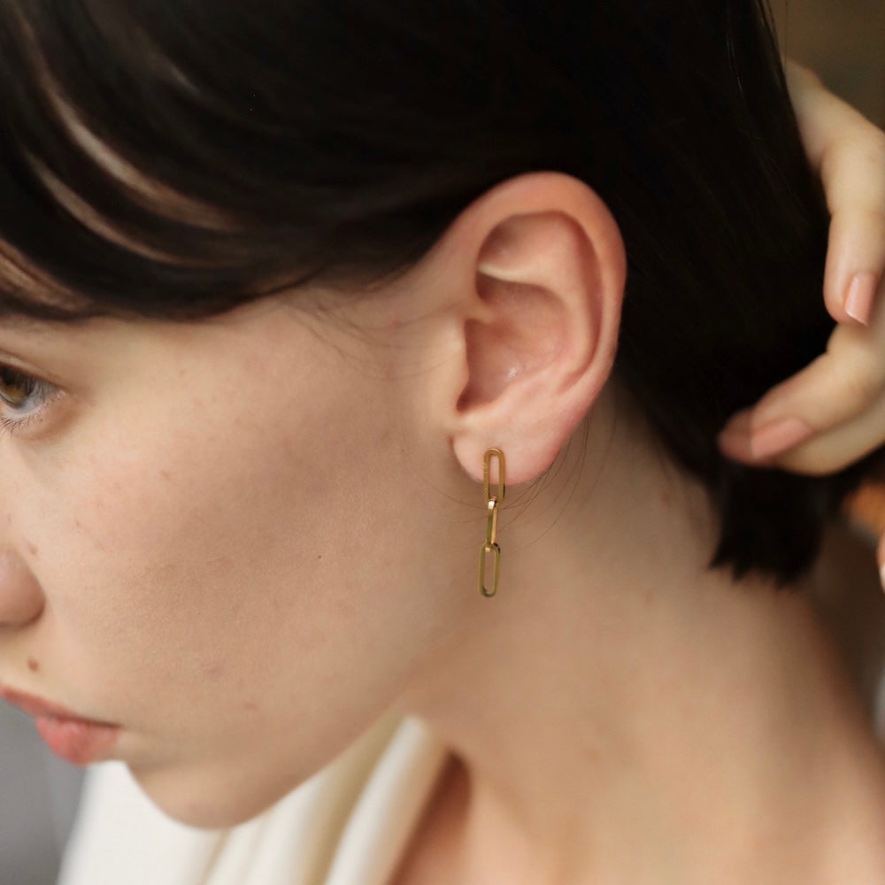 P256 stainless oval chain pierce