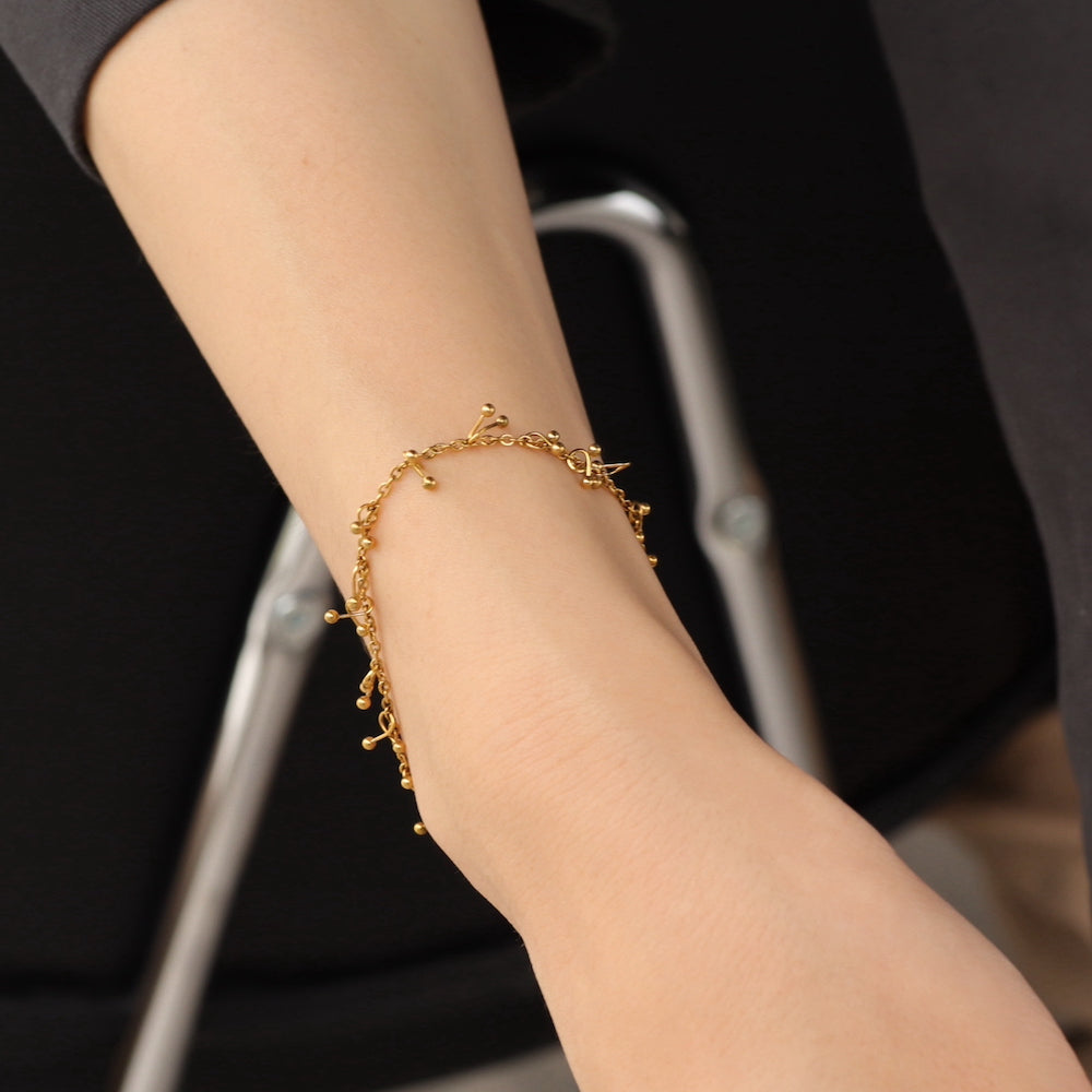 N048 stainless cherrys bracelet