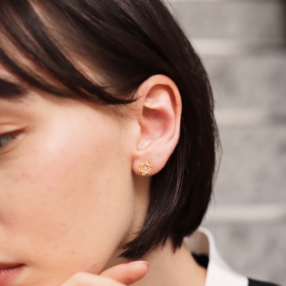 P066 silver925 hexagram minimum pierce