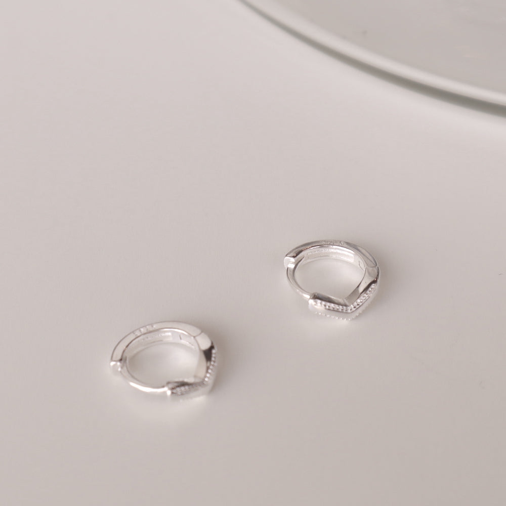 P348 silver925 v-shaped minimum hoop pierce