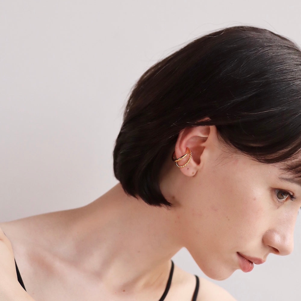 C139 silver925 dual earcuff ring