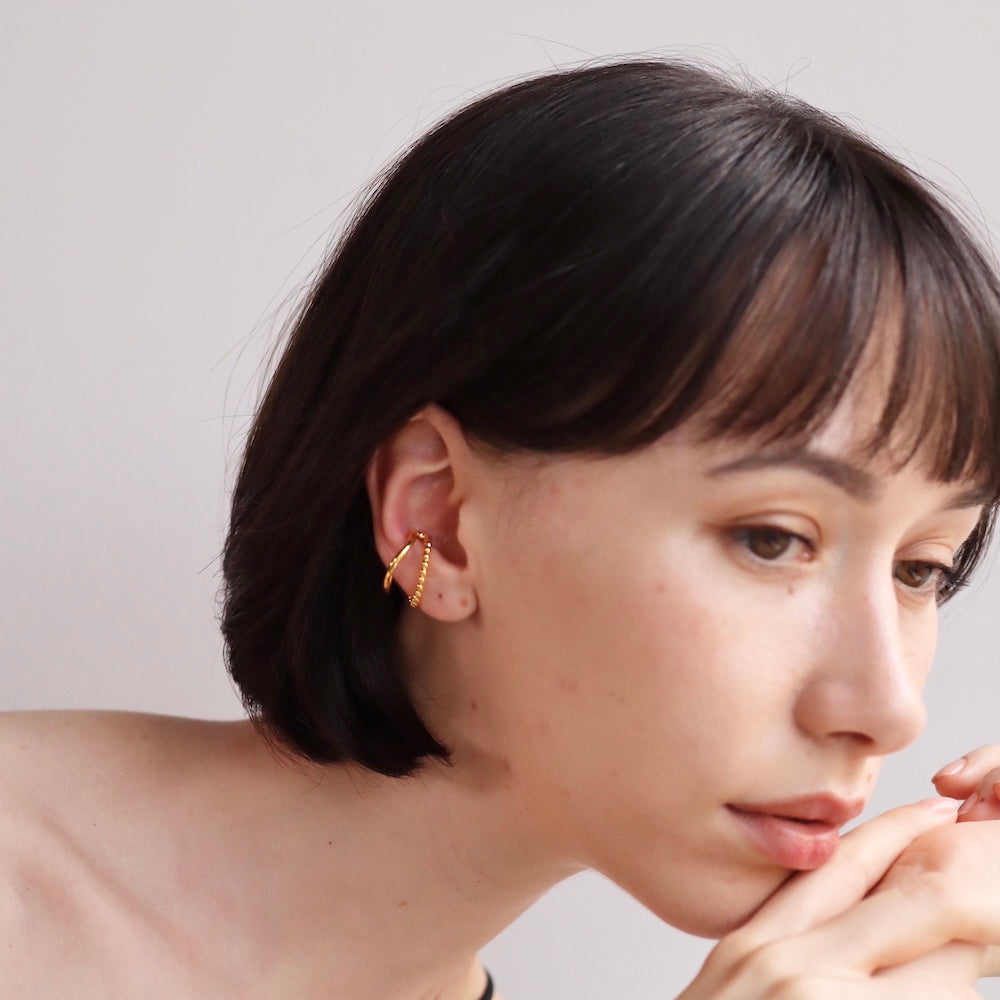 C139 silver925 dual earcuff ring