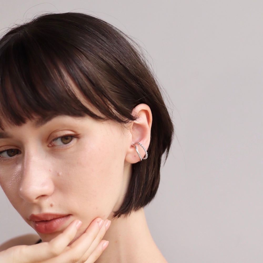 C139 silver925 dual earcuff ring