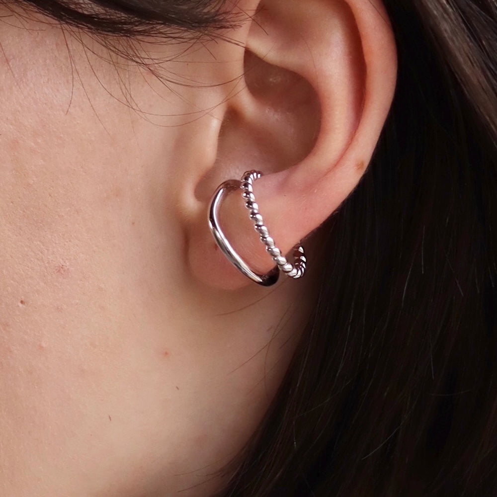 C139 silver925 dual earcuff ring