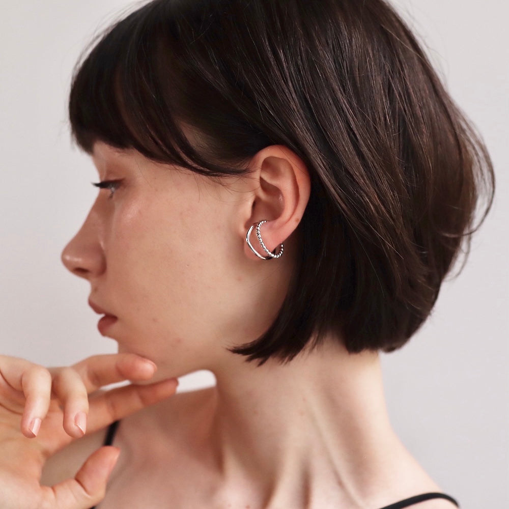 C139 silver925 dual earcuff ring