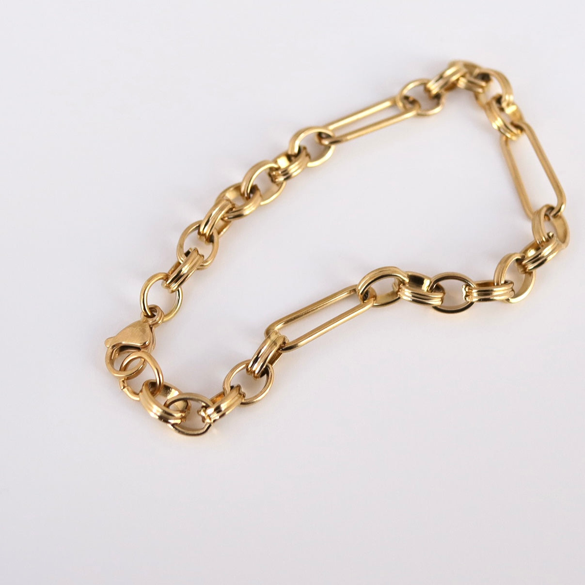 N122 stainless figaro chain bracelet