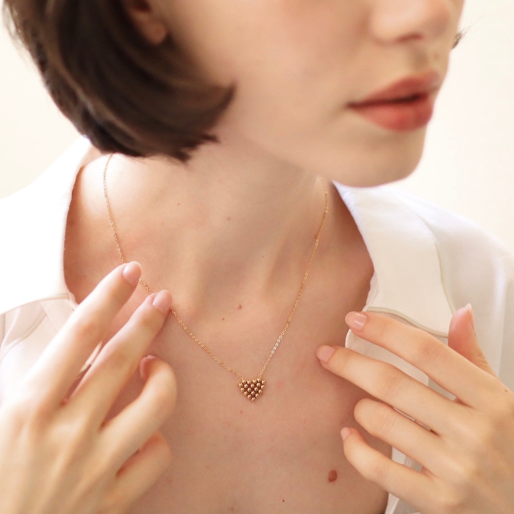 N176 stainless heart motif necklace