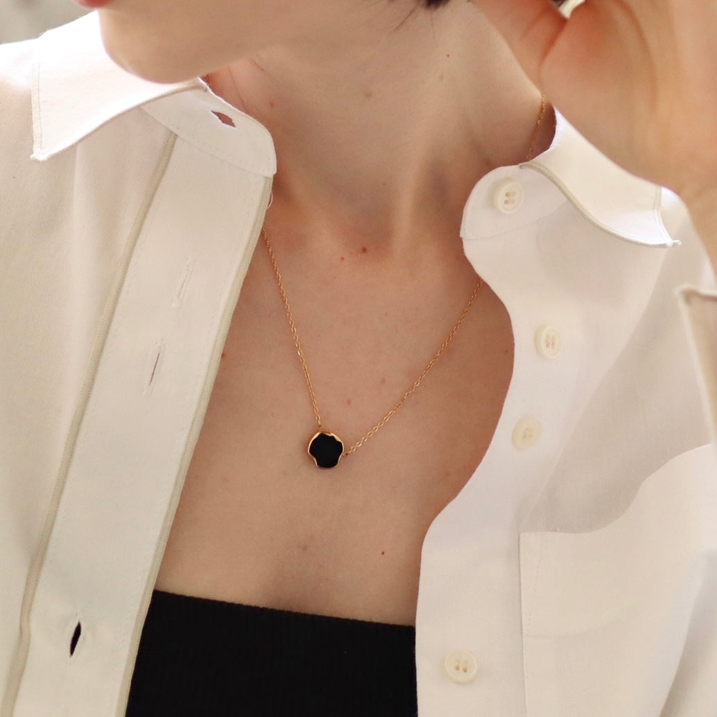 N179 stainless plate necklace