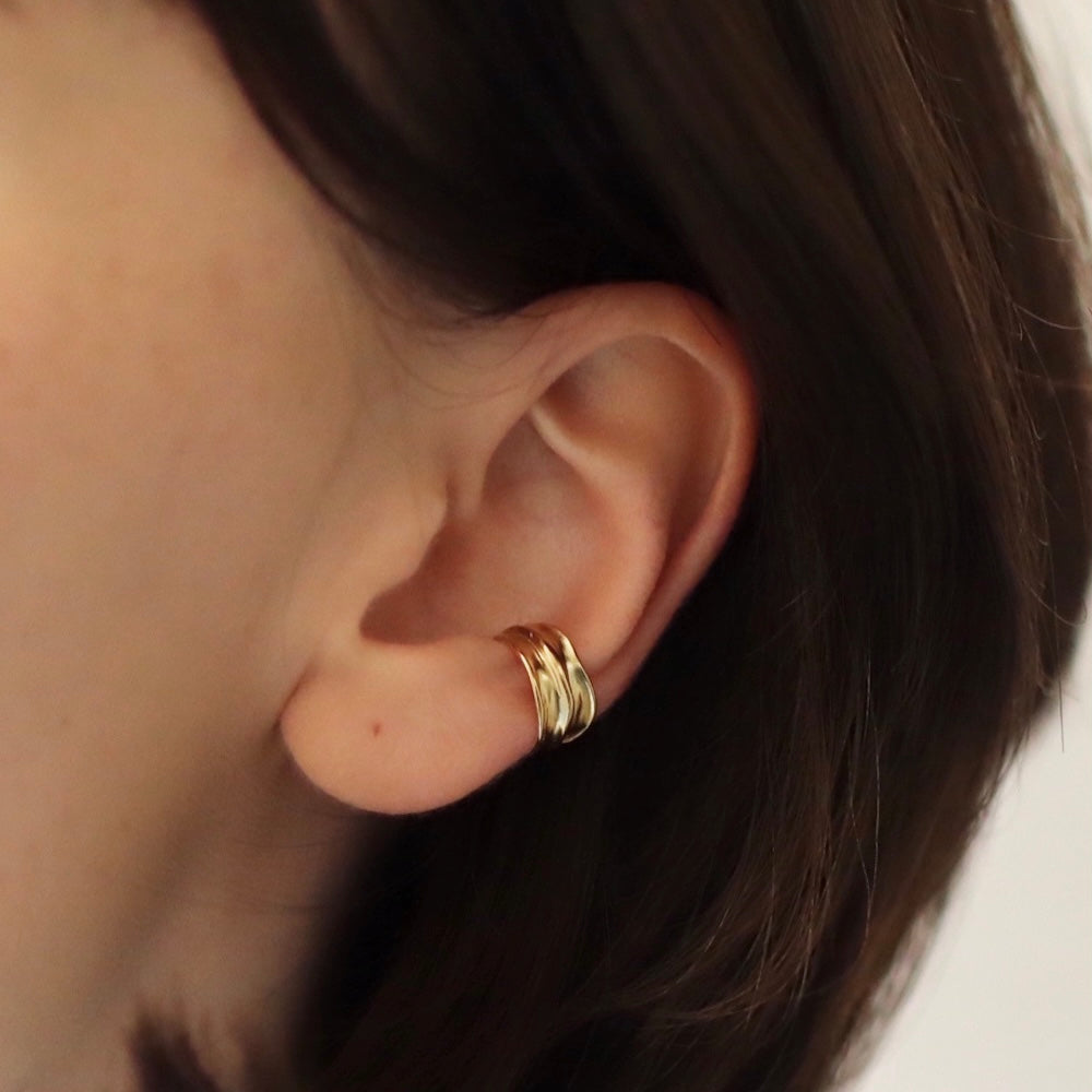 C141 silver925 wide nuance earcuff