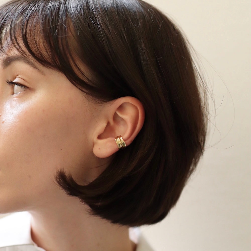 C141 silver925 wide nuance earcuff