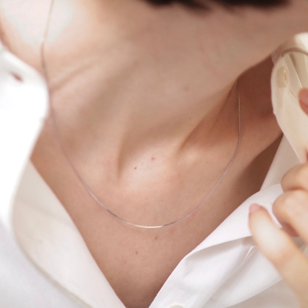 N163 stainless slim necklace