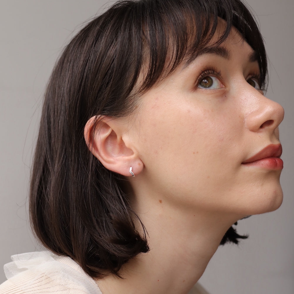 P348 silver925 v-shaped minimum hoop pierce