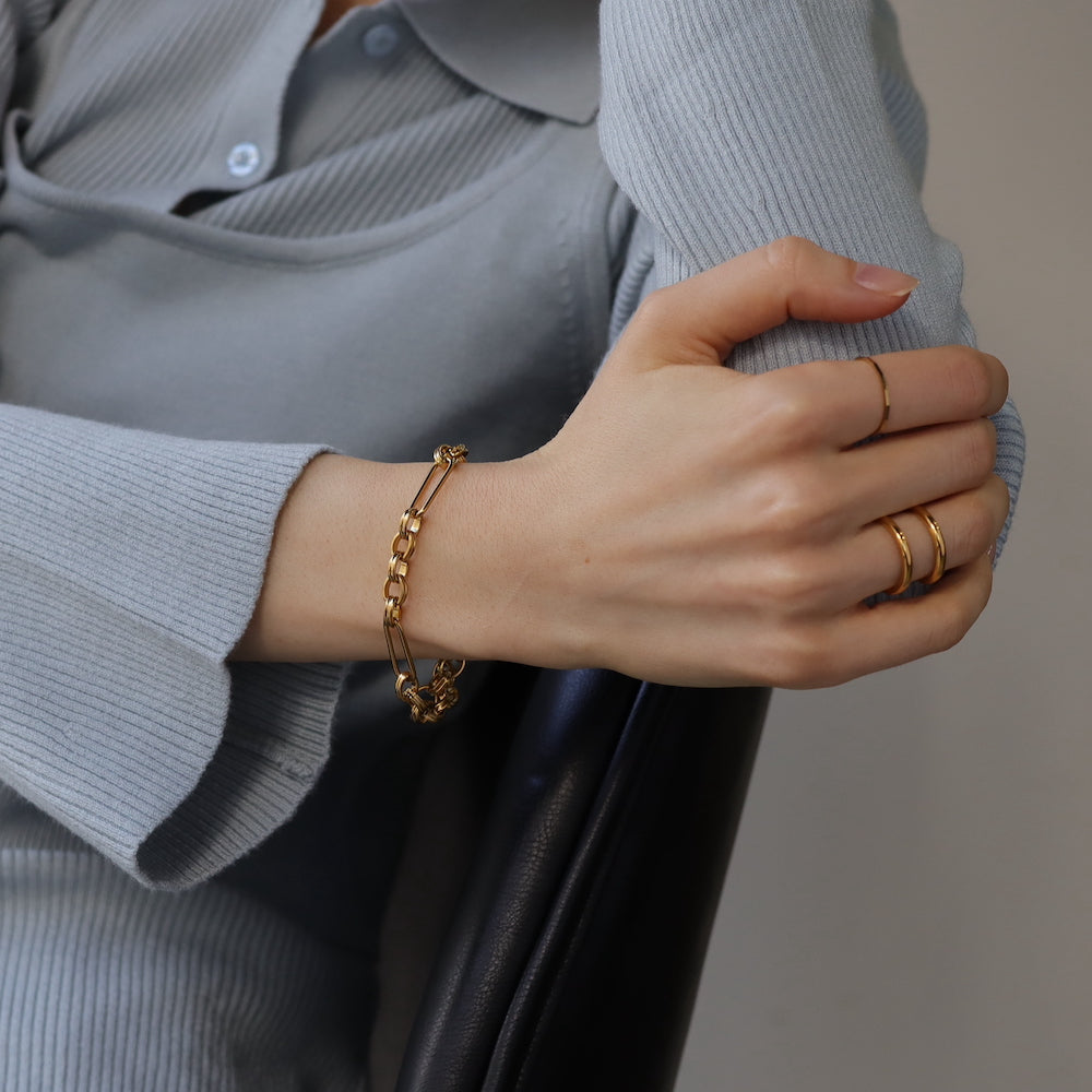 N122 stainless figaro chain bracelet