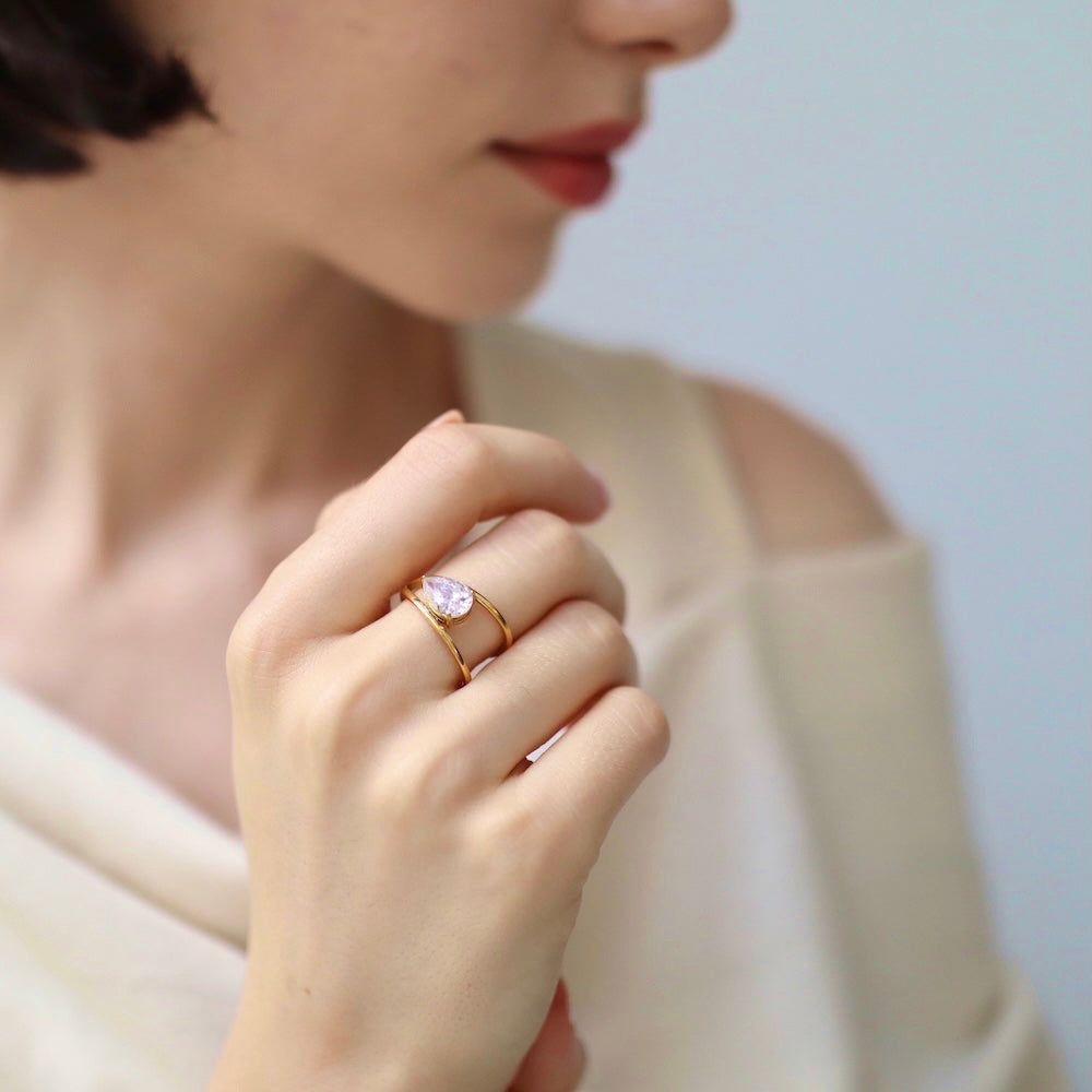 R033 stainless oversized zirconia ring