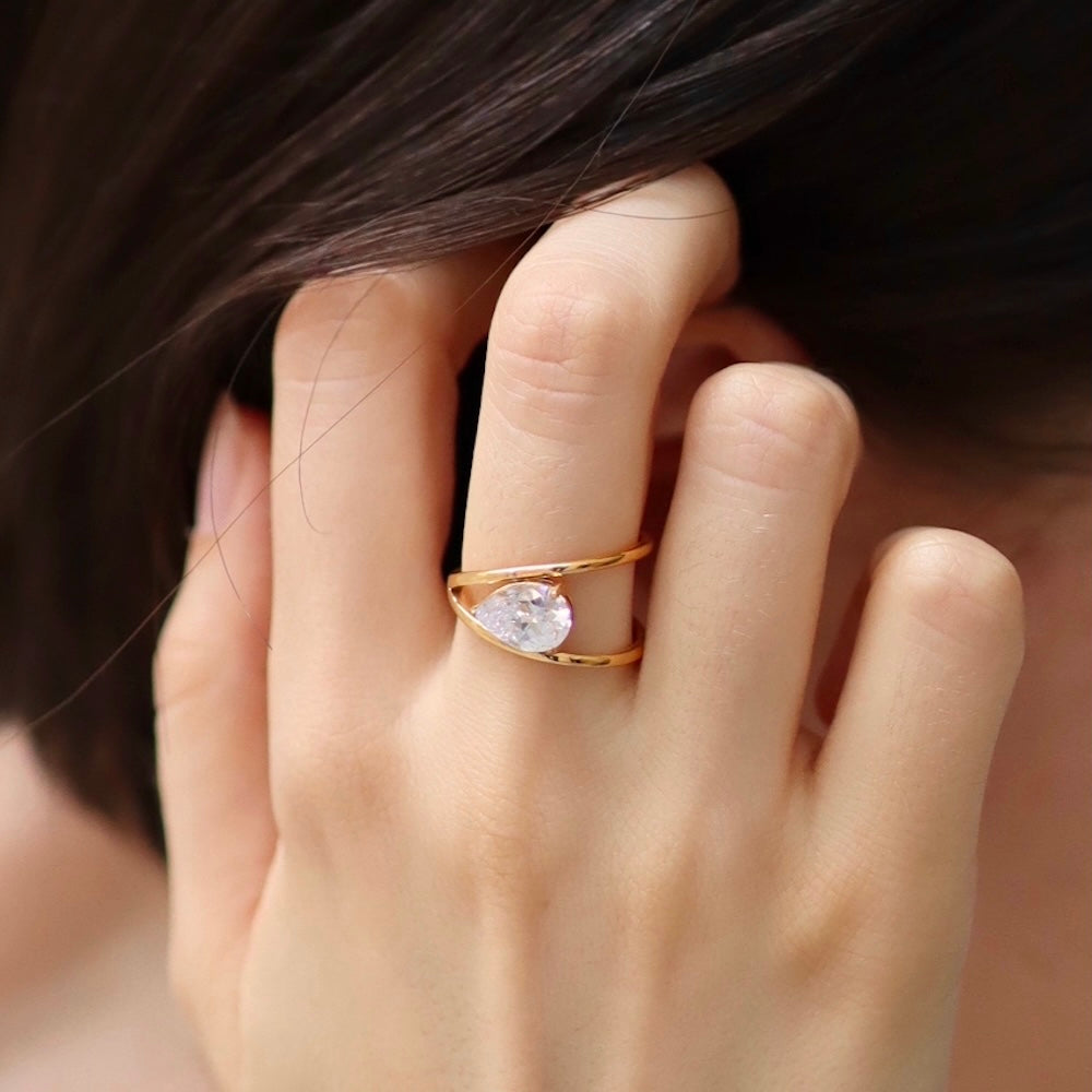 R033 stainless oversized zirconia ring