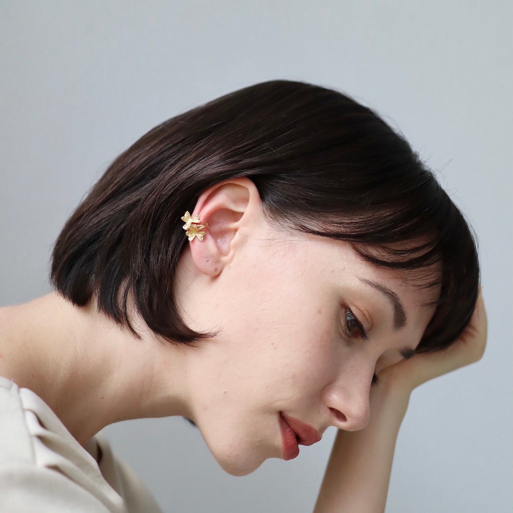 C091 silver925 flower earcuff