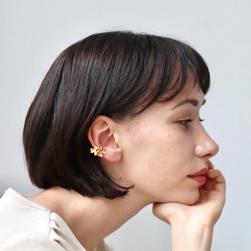 C091 silver925 flower earcuff