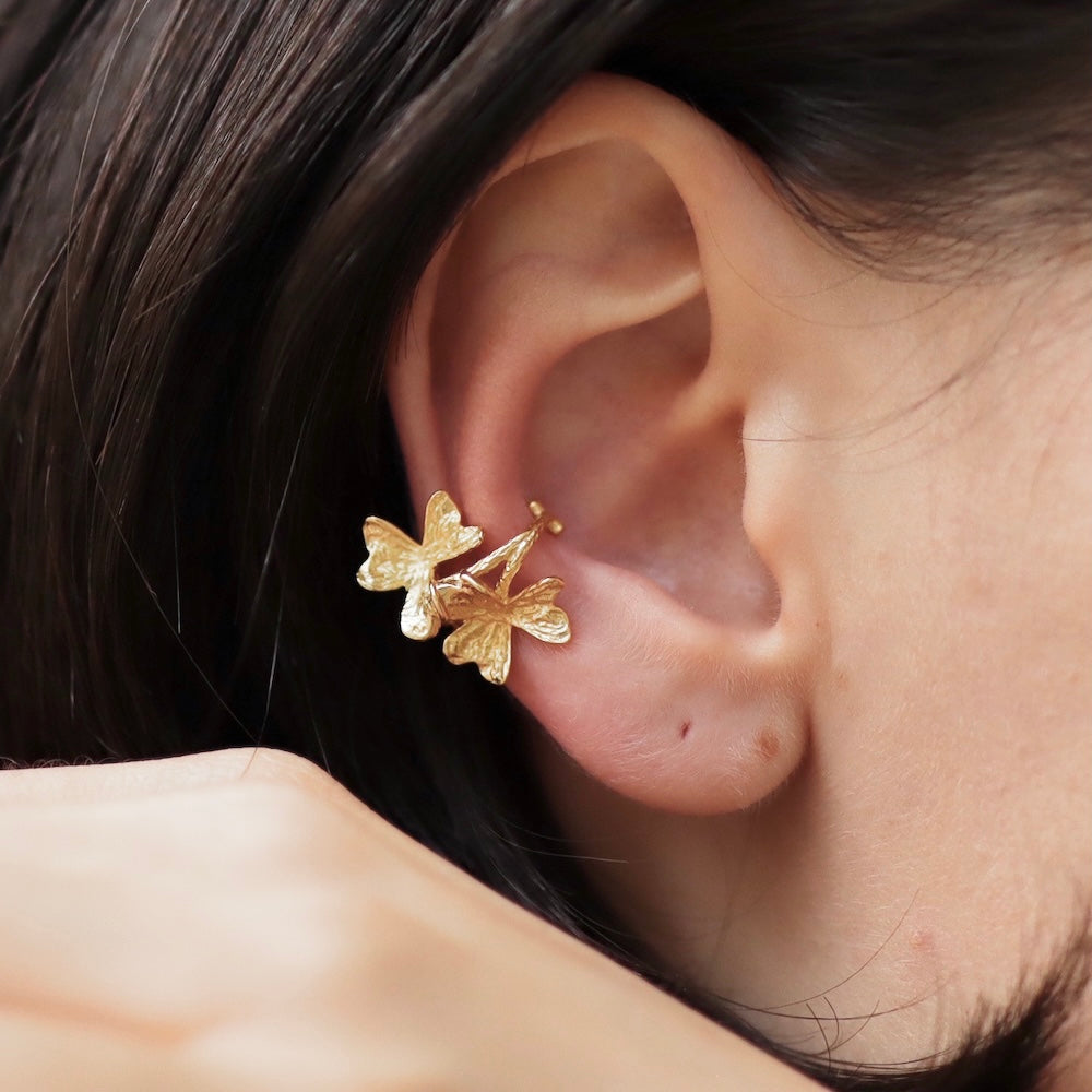 C091 silver925 flower earcuff