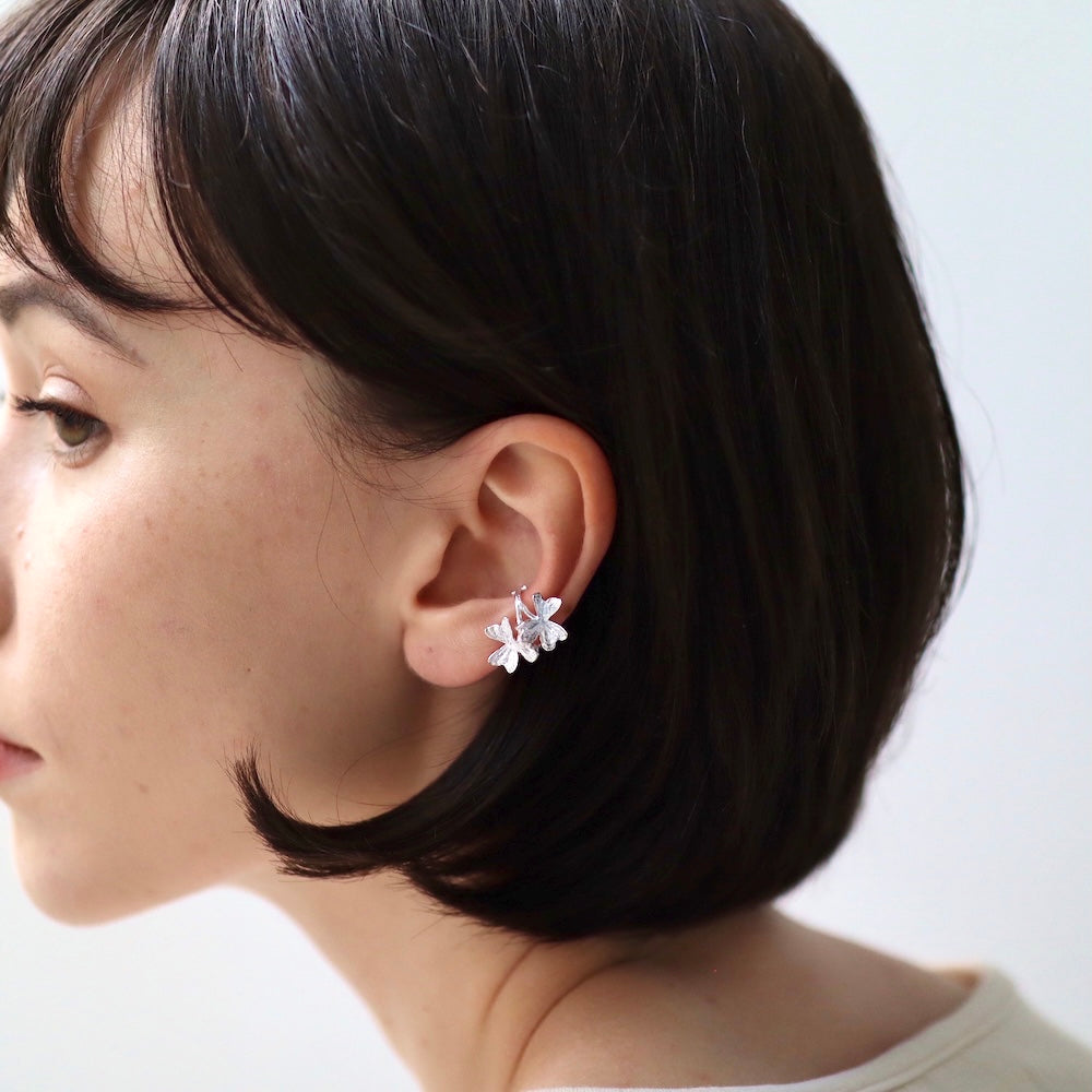 C091 silver925 flower earcuff