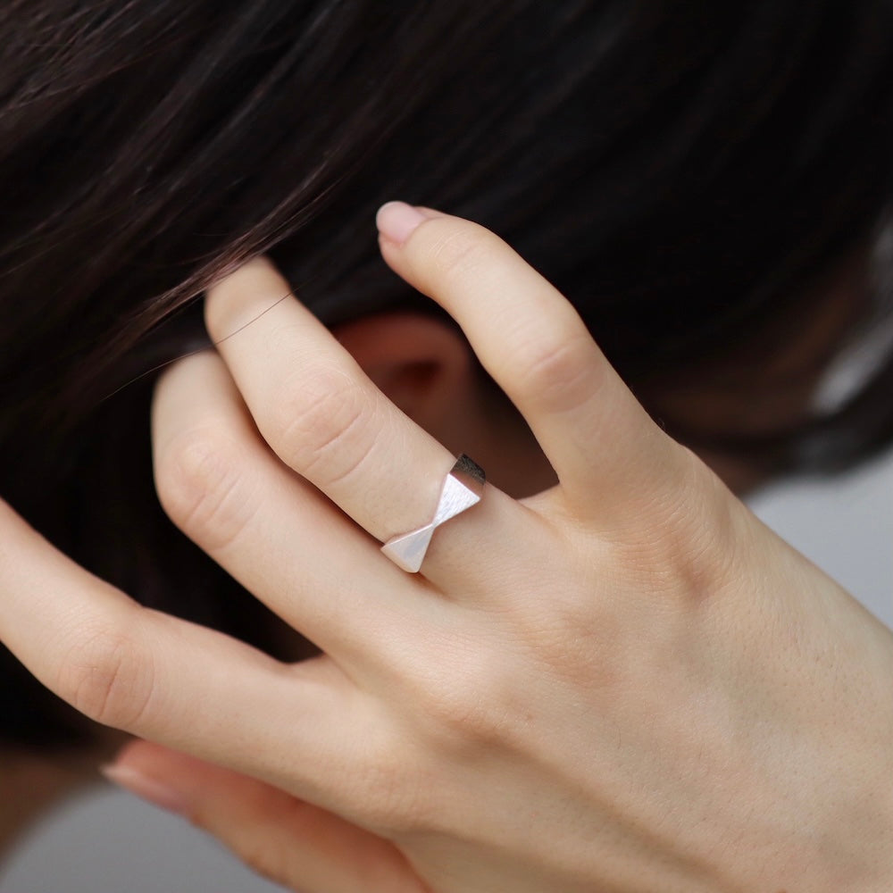 R030 silver925 ribbon design ring