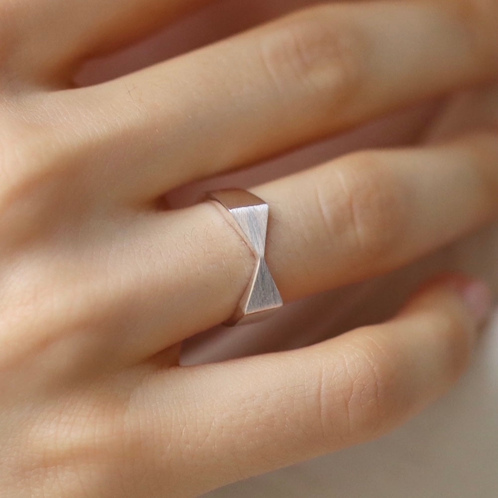 R030 silver925 ribbon design ring