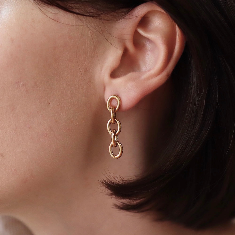 P049 stainless gold chain pierce