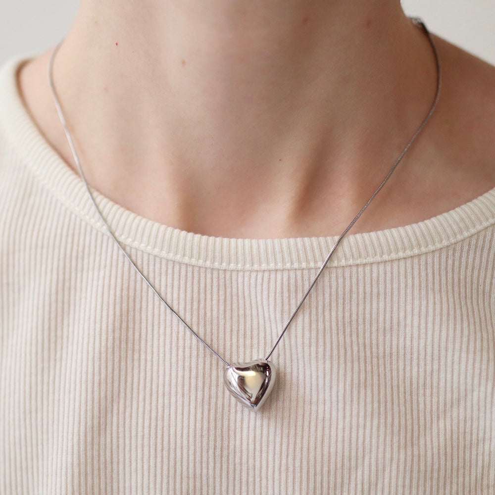 N186 stainless heart pendant necklace